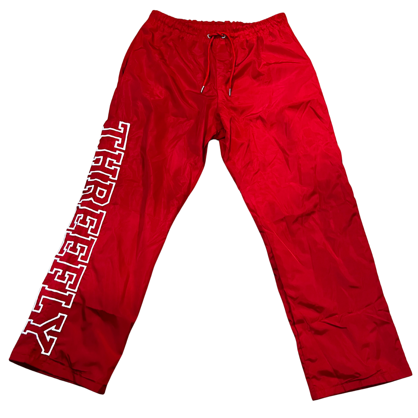 3 Fly Baggy Nylon Pants - Red