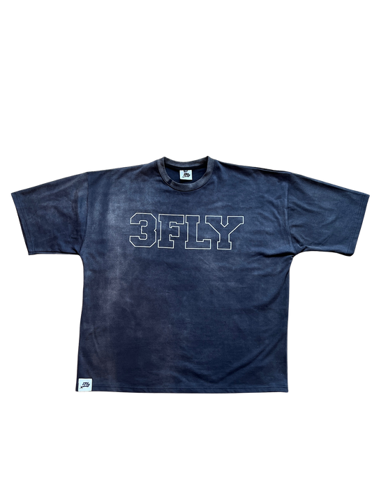 3 Fly Heavy Weight Tee- Smoke Gray